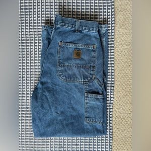 Carhartt Jeans Leather Tab 36 x 30 Blue
